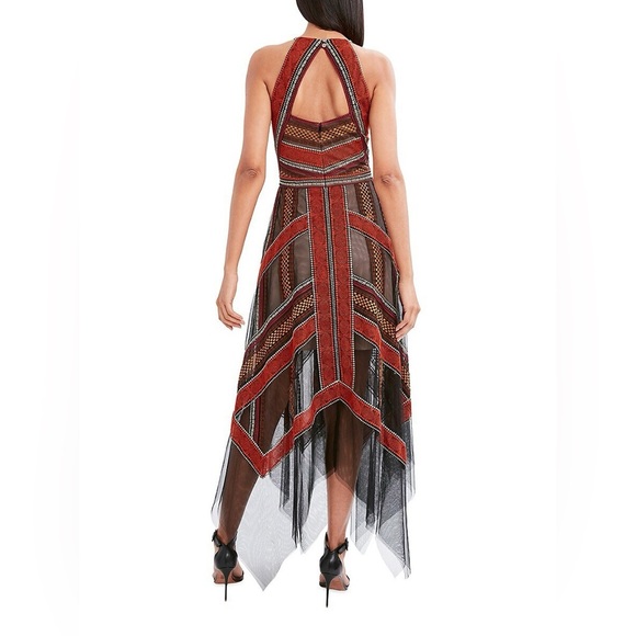 BCBGMAXAZRIA Embroidered Handkerchief
Tulle Formal Lace Maxi Dress Valentine 0 - Picture 3 of 13